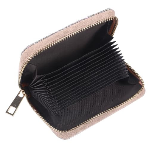 DEARMAMY 1stk Geldbörse Kleine Brieftasche Mit Reißverschluss Glitzer-Clutch Damenhandtaschen Bling Geldbeutel Brieftasche Für Karten Für Frauen Kartenetuis Für Damen Kleine Handtasche Pu von DEARMAMY