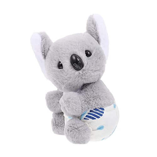 DEARMAMY 1stk Koala-taschenverzierungen Taschenanhänger Koala-stofftier Schmuck Charm-Armband-kit Tasche Schlüsselanhänger Rucksack-Charms Koalabär Ring Super Weicher Kurzplüsch Light Grey von DEARMAMY