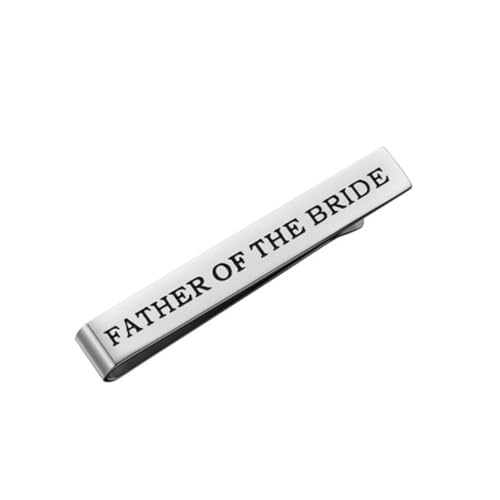 DEARMAMY 1stk Krawattenklammern Krawattennadeln Für Männer Braut Herren Anzug Krawattennadel Vater Des Bräutigams Elegant Goldene Krawattennadel Aber Verheiratet Clips Silver Stahl von DEARMAMY