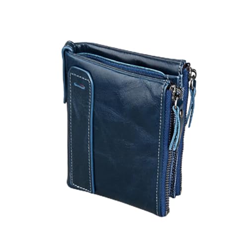 DEARMAMY Schlanke Geldbörse Für Herren Leder-geldbörse Mit Reißverschluss Großes Fassungsvermögen von DEARMAMY