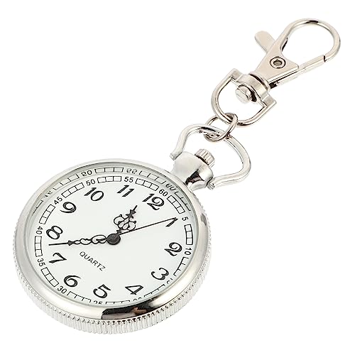 DEARMAMY 1stk Prüfungsformular Für Krankenpfleger Clip-taschenuhren Clip-Uhr Hängende Uhr Schau Dir Ultra An Automatikuhren Goldene Uhr Taschenuhr Für Krankenschwestern Frauen Weiß 9h Glas von DEARMAMY