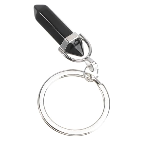 DEARMAMY Obsidian Gothic Schlüsselanhänger Dekorativer Schlüsselanhänger Schmuck Für Schlüssel Einzigartiger Stil von DEARMAMY