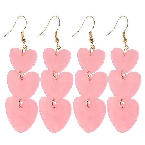 DEARMAMY Herz-ohrringe Baumelnde Ohrringe Set Für Damen Modeschmuck Leicht Und Bequem Für Den Alltag von DEARMAMY