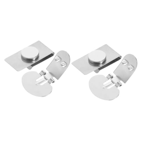 DEARMAMY 2 Paare Magnetische Unsichtbare Krawattenklammer für Herren Stabile Fixierung Kleidungsbeschädigung Einfach zu Montieren Silberne Magnetische Krawattennadeln Alternative für von DEARMAMY