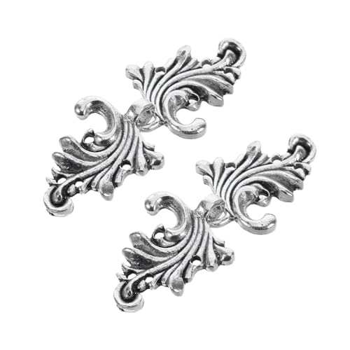 DEARMAMY 2 Paare Schalclips Damen Kleidung Schnappverschluss Robuste Legierungs Schnallen Schal Verschlüsse Cardigan Clips Kleid Brooch Clips Gaping für Hanfu und Qipao von DEARMAMY
