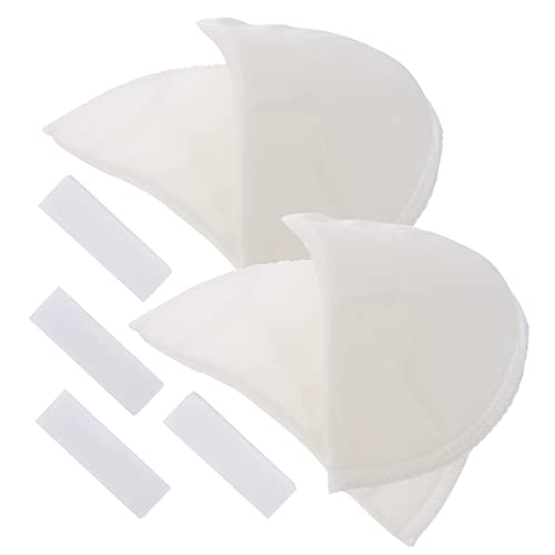 DEARMAMY 2 Paare Selbstklebende Rutschfeste Schwamm Schulterpolster für Damen Weiße Schulterpads zur Formkorrektur Leicht Wiederverwendbar für Anzüge und Blazer Komfortabel für Alltag und von DEARMAMY