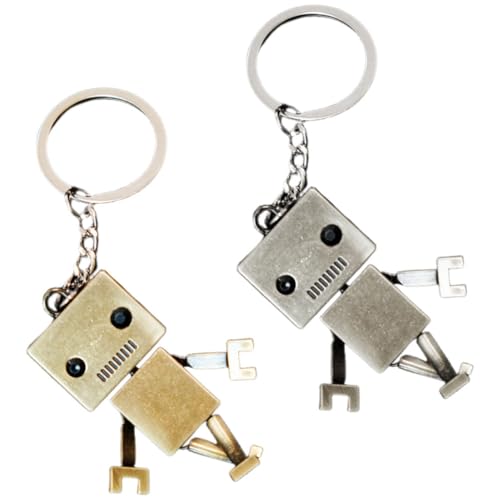 DEARMAMY 2stücke Vintage Metall Roboter Schlüsselanhänger Taschenanhänger Handtaschen Charm Anhänger Geldbörse Charm Schlüsselanhänger DEARMAMY 2stücke Vintage Metall Roboter Schlüsselanhänger Taschenanhänger Handtaschen Charm Anhänger Geldbörse Charm Schlüsselanhänger von DEARMAMY
