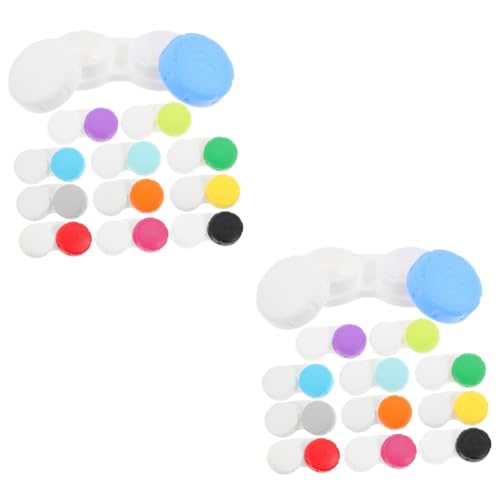 DEARMAMY 2 Sätze Kontaktlinsenbehälter Reiselinsenbehälter Entzückender Linsen Organizer Augen Reise Organizer Transparente Organizer Behälter Tasche Kleiner Linsenhalter 12 Stück * 2 von DEARMAMY