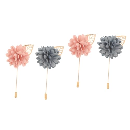 DEARMAMY 2 Sätze Künstliche Blumenbrosche Hochzeitsmode Hochzeitsdeko Accessoires Fur Herren Blumendeko Merch Süße Nadel Ansteckblume Anstecknadel Für Herrenanzüge Stoff 2 Stück * 2 von DEARMAMY