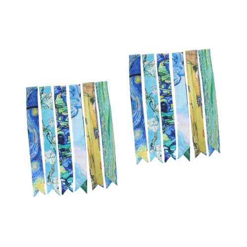 DEARMAMY 2 Sätze Seidentuch Stirnbänder Schals Für Frauen Seidig Geldbörsenschal Für Handtaschen Silk Turban Haarband Prom Haarbänder Für Frauen Handtasche Griff Schal Die Seide 6 Stück * 2 von DEARMAMY