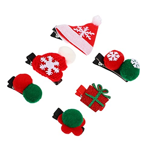 DEARMAMY 2 Sätze Weihnachtliche Haarspangen Teilig mit Klassischen Weihnachtsmustern Handgefertigt Bunte Farben Festlicher Haarschmuck für Damen Weihnachten von DEARMAMY