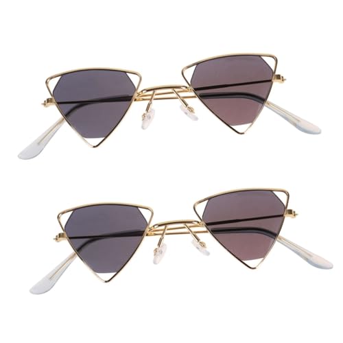 DEARMAMY 2 Stk Dreizackige Sternbrille Sonnenbrillen Für Überbrillen Für Frauen Damen Sonnenbrille Metallic-sonnenbrillen Für Damen Sonnenbrillen Für Im Trend Schnapsgläser von DEARMAMY