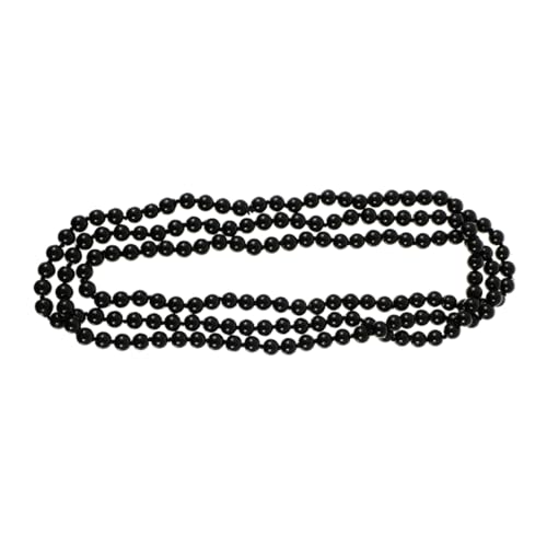 DEARMAMY Lange Pulloverkette Damen Schmuck 2 Stück Schwarze Perlenkette Kunstperlen Halskette Verstellbare Länge 150cm Vielseitig für Alltag Party und Verabredung von DEARMAMY