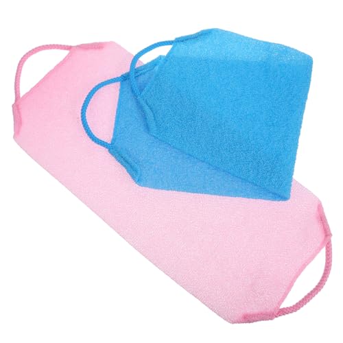DEARMAMY 2 Stück Badetuch Badewäscher Für Den Körper Streifen Zurück Haut Tot Tief Schrubber Für Kratzer Körperwäscher Peeling-handtuch Schrubben Peeling Duschtuch Sport von DEARMAMY