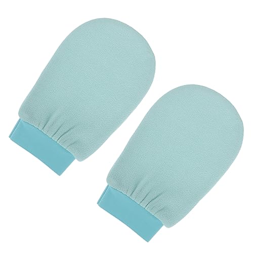 DEARMAMY 2 Stück Badetuch Handschuhe Schrubben Waschen Peeling Körperwäscher Für Die Dusche Badeschrubber Badfästerlinge Badehandtücher Duschtuch Pflanzenfasern von DEARMAMY