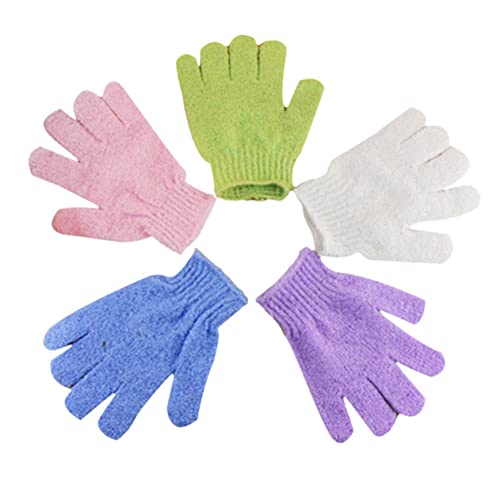 DEARMAMY 2 Stück Badetuch handschuhe Badewäscher für den Körper Body Scrub Handschuh Peelinghandschuh Körperpeeling Scrubber Hautwäscher-Peeling Peeling-Körper Blue von DEARMAMY