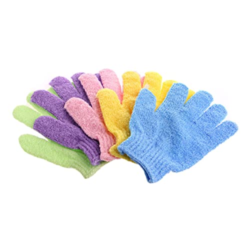 DEARMAMY 2 Stück Badhandschuhe und Badetuch Hautwäscher-Peeling Peeling-Körperpeeling Peeling für den Körper Peeling-Handschuhe für das Duschbad Body Scrub Handschuh Green von DEARMAMY