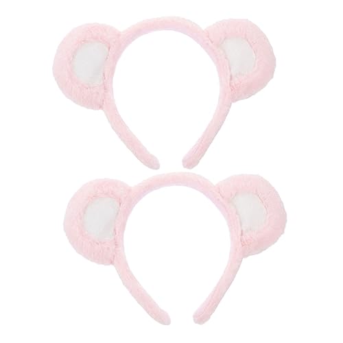 DEARMAMY 2stücke Plüsch Bärenohren Haarreif Flauschige Tier-haarbänder Für Kostüme Und Partys Für Erwachsene Für Halloween Karneval Und Mottopartys von DEARMAMY