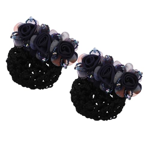 DEARMAMY 2stücke Haarnetze Für Dutts Aus Stoff Und Duttklammern Für Haare Duttnetze Zum Tanzen Haarabdeckung Für Damen Duttabdeckung Für Frauen von DEARMAMY