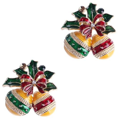DEARMAMY 2 Stück Brosche Weihnachtsstifte Schmuck Mädchenzubehör Weihnachtsgeschenke Brustklammer Für Frauen von DEARMAMY