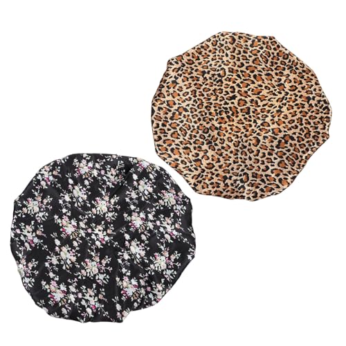 DEARMAMY 2stücke Damen Schlafmütze Haarpflegemütze Nachtschlafmütze Schlafduschmütze Haarwickelmütze Aus Hochwertigem Material Bequem Und Atmungsaktiv Für Zuhause Und Reisen von DEARMAMY