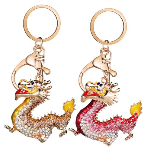 DEARMAMY Metall Chinesischer Drache Schlüsselanhänger Sternzeichen Tasche Charme Auto Schlüsselanhänger Schlüsselanhänger DEARMAMY Metall Chinesischer Drache Schlüsselanhänger Sternzeichen Tasche Charme Auto Schlüsselanhänger Schlüsselanhänger von DEARMAMY