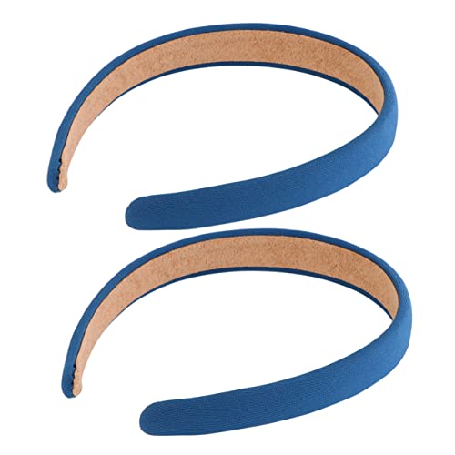 DEARMAMY 2 Stück Dunkelblaue Damen Haarschmuck Haarreifen Stilvolle und Langlebige Haarbänder für Make Up Strapazierfähigem Material Einfache Handhabung von DEARMAMY
