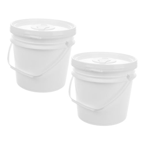 DEARMAMY 2 Stück Eimer Papierhandtuch Farbeimer Mit Deckel Tücherbehälter Tücherspender Trockentücher Fitnessstudio Tücher Für Geräte Tücherwärmer Spülbarer Tücherspender von DEARMAMY