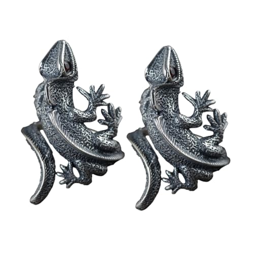 DEARMAMY 2 Stück Einzigartige Eidechsenringe Praktische Ringe Ästhetischer Eidechsenschmuck Herrenmodeschmuck Niedlicher Chamäleon Wickelring Jungenringe Reptilienring von DEARMAMY