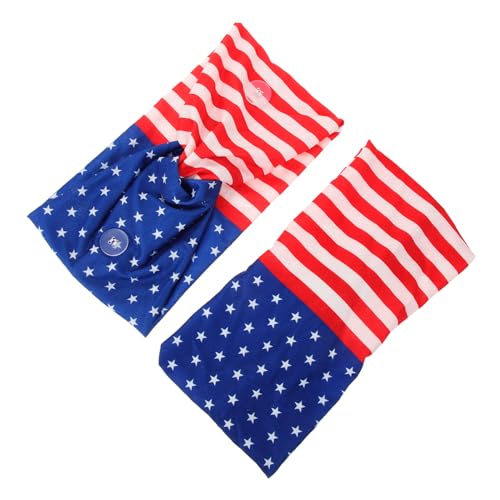 DEARMAMY 2 Stück Elastische Gedruckte Stirnbänder für Sportliche Workout Haarbänder mit Breitenrand Atmungsaktiv und Rutschfest für Fitness und Yoga von DEARMAMY