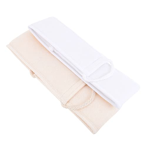 DEARMAMY 2 Stück Rückenreinigungstücher aus Luffa Superlanges Peeling Handtuch für Duschbad Badeutensilien mit Langen Streifen für Körperpeeling und Muskelentspannung von DEARMAMY