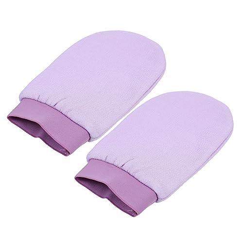 DEARMAMY 2 Stück Exfolierende Badetücher Rückenscrubber Handtücher Verschiedene Farben Texturiertes für Effektive Hautreinigung und Ganzkörperpeeling für Hause Spa von DEARMAMY