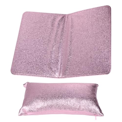 DEARMAMY 2stücke Handauflage Pad Kissen Faltbar Aus Pu-leder Für Nägel Maniküre-zubehör Handpolster Handmatte Nagelstudiokissen Violett von DEARMAMY