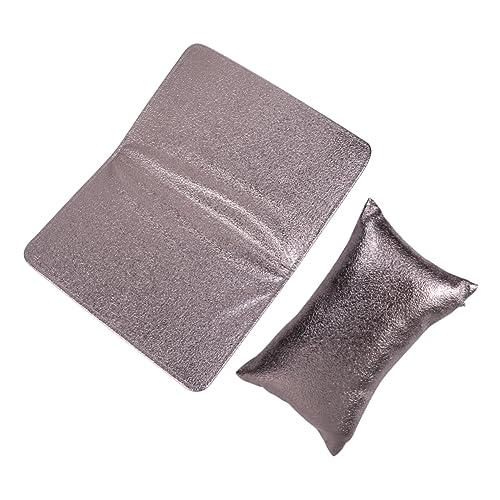 DEARMAMY 2 Stück Faltbares Maniküre-Handkissen Polieren U-förmige Armlehne Nail Tech wählen Tipp Maniküren äußern Nagelstudio Armlehne Handpolster Nagelstudio-Kissen Silver von DEARMAMY