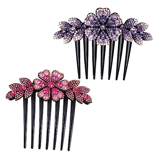 DEARMAMY 2 Stück Funkelnde Haarspangen mit Design Haarschmuck für Hochzeiten und Partys Damen Haaraccessoire von DEARMAMY