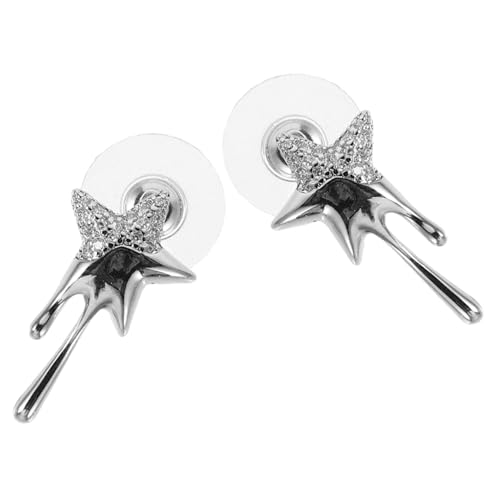DEARMAMY 2 Stück Funkelnde Sternohrringe mit Rhinestones Leicht und Hypoallergen Zarte Ohrstecker für Damen Modische Party-accessoires Hautfreundlich und Langanhaltend Glänzend von DEARMAMY