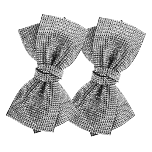 DEARMAMY 2stücke Schleife Haarspange Mit Strasssteinen Glänzende Haarklammer Dekorative Haarspange Funkelnde Haarzubehör Für Mädchen Stilvolle Frisur Accessoires von DEARMAMY