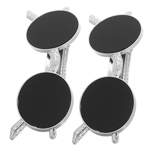 DEARMAMY 2 Stück Haarnadel Süße Haarspangen Lockige Haare Lange Haare Haarklammern Dekorative Haarspangen Multifunktionaler Brillenclip Haarspangen Für Damen Sonnenbrillen-clip Metall Black von DEARMAMY