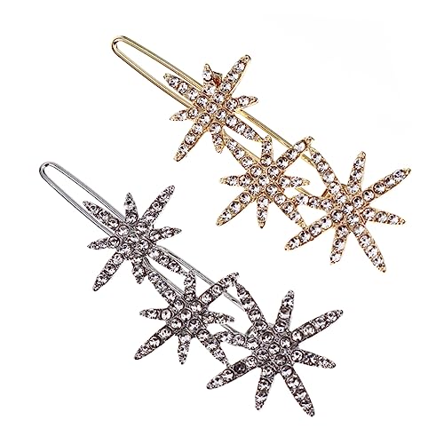 DEARMAMY 2 Stück Haarspangen Funkelnde Haarclips für Frisuren Haaraccessoires für Damen Weihnachten und Festliche Anlässe von DEARMAMY
