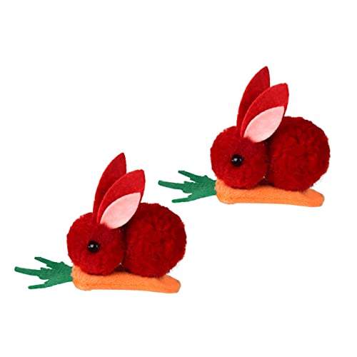 DEARMAMY 2stücke Kaninchen Haarspangen Schöne Haarnadeln Junge Mädchen Kopfschmuck Snap Haarspangen Plüsch Junge Mädchen Haar Clips von DEARMAMY