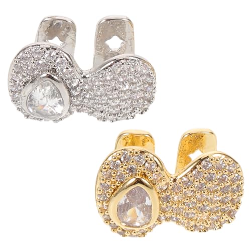 DEARMAMY 2 Stück Hip-hop Zahnkappen Wasserfall Zirkonia Abnehmbar Gold Silber Bling Mundschmuck für Rapper Trendsetter Halloween-Partys DEARMAMY 2 Stück Hip-hop Zahnkappen Wasserfall Zirkonia Abnehmbar Gold Silber Bling Mundschmuck für Rapper Trendsetter Halloween-Partys von DEARMAMY
