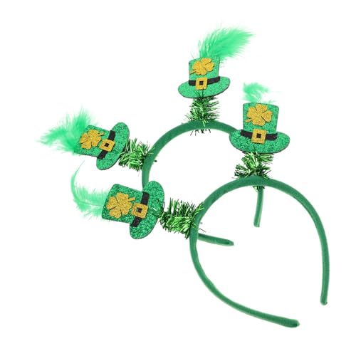 DEARMAMY 2stücke Satin-stirnband Mit Irischem Grünen Kleeblatt-design Für Damen Als St Patricks Day-accessoire Oder Festival-kopfschmuck Bequemer Und Robuster Sitz DEARMAMY 2stücke Satin-stirnband Mit Irischem Grünen Kleeblatt-design Für Damen Als St Patricks Day-accessoire Oder Festival-kopfschmuck Bequemer Und Robuster Sitz von DEARMAMY