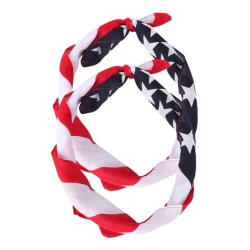 DEARMAMY 2 Stück Kleines Bandana Mit Flaggendruck DIY Stirnband Halstuch Haarwickel Stilvolles Quadratisches Stirnband Für Reisen Outdoor Sport Und DIY Projekte von DEARMAMY