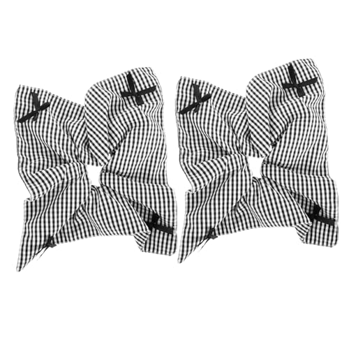 DEARMAMY 2 Stück Krawatte Haargummi Haare Zeug Haarzubehör Für Mädchen Übergroßer Scrunchie Haarstylingzubehör Haarbindungen Stoff Black von DEARMAMY