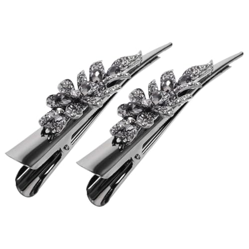 DEARMAMY 2stücke Dekorative Haarspangen Mit Strasssteinen Funkelnde Bling-haarspangen Aus Metall Mit Krokodilklemmen Ausgefallene Haarspangen Für Damen Mit Feinem Haar von DEARMAMY
