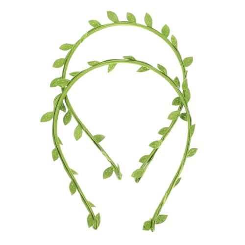 DEARMAMY 2 Stück Künstliches Grünes Haarschmuck Haarreif für und Mädchen für Hochzeiten Geburtstagsfeiern und Besondere Anlässe von DEARMAMY