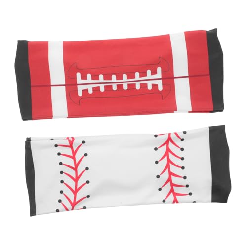 DEARMAMY 2 Stück Lauf Stirnbänder Schweißbänder Für Männer Und Frauen Sport Schweißbänder Elastisch Unisex Haarbänder Für Laufen Radfahren Basketball Yoga Fitness Workout Dehnbar von DEARMAMY