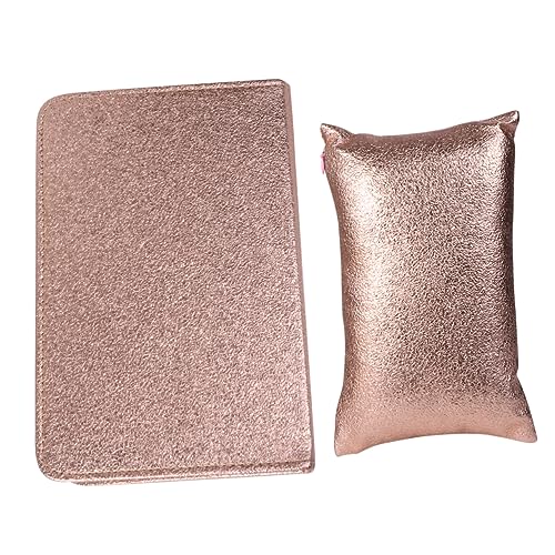 DEARMAMY 2 Stück Maniküre-Handkissen Arm Nagel-Kit Nail Tech Handauflage ausruhen Hände Nagelkissen Nägel Polieren kopfkissen Handmatte Nagelstudio-Kissen Handpolster Golden von DEARMAMY