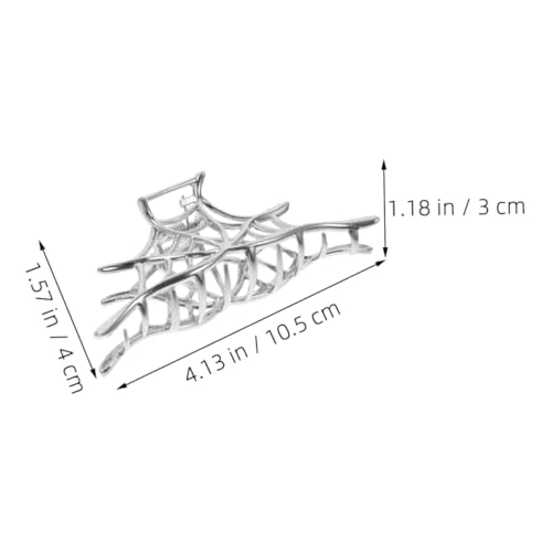 DEARMAMY 2 Stück Metall Spiderweb Haarklammer Langlebige Haarkralle mit Festem Griff Stilvolles Haarschmuck für Damen Geeignet für Alltag und Party Schwarzes Spinnennetz Design von DEARMAMY