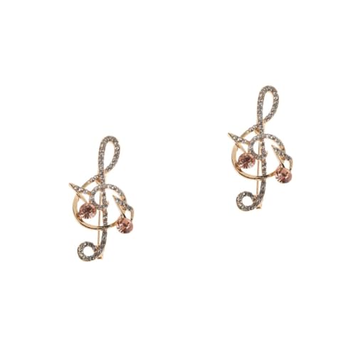 DEARMAMY 2 Stück Musiknoten Brosche Kleiderbrosche Anstecknadel Anzugnadel Musiknoten Form Brosche Elegante Strass Musiknoten Brosche Anstecknadel Musikschmuck Broschen von DEARMAMY